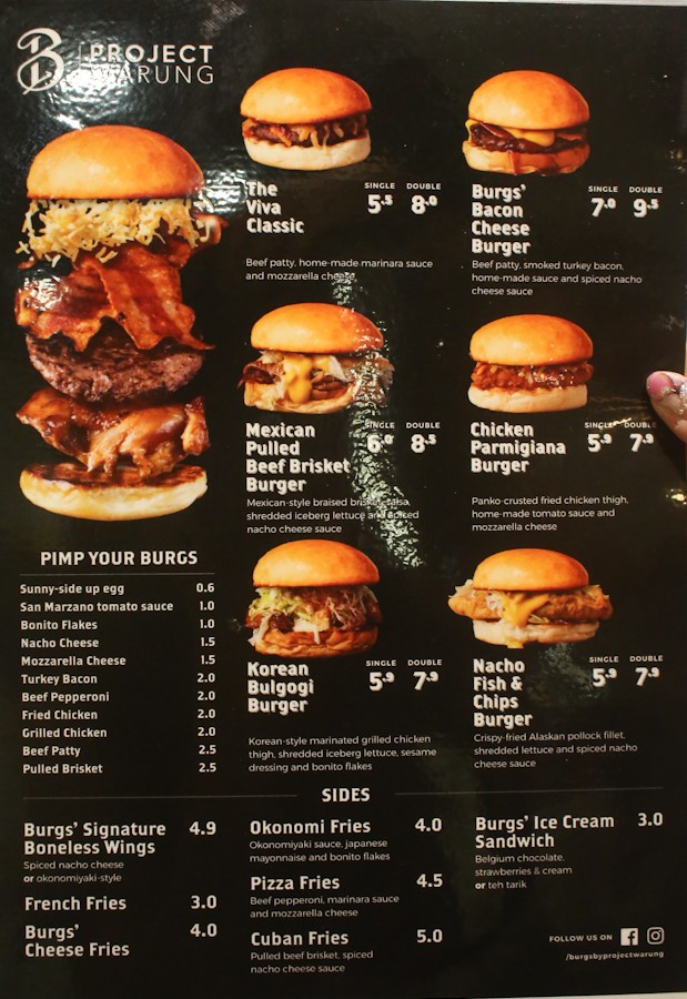 BURGS BY PROJECT WARUNG BURGERS MENU WITH PRICES