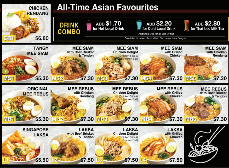 KAFFE & TOAST ALL-TIME ASIAN FAVOURITE PRICES