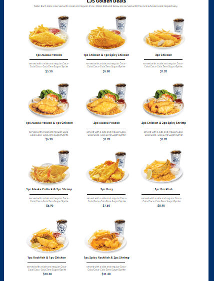 LJS GOLDEN Menu With Prices