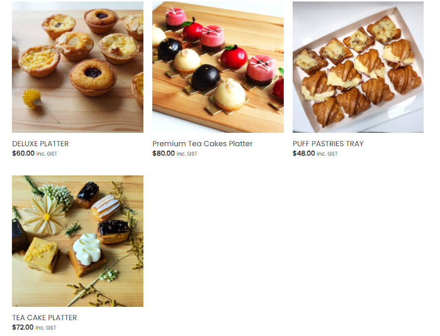 PATISSERIE G PLATTERS PRICES