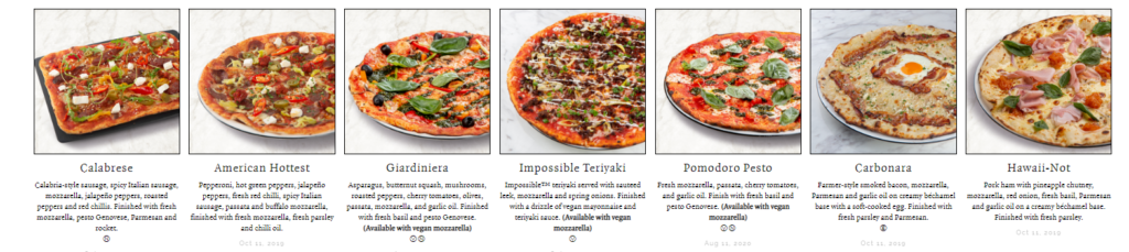 PIZZA EXPRESS 14″ GRANDE CLASSIC PIZZA PRICES