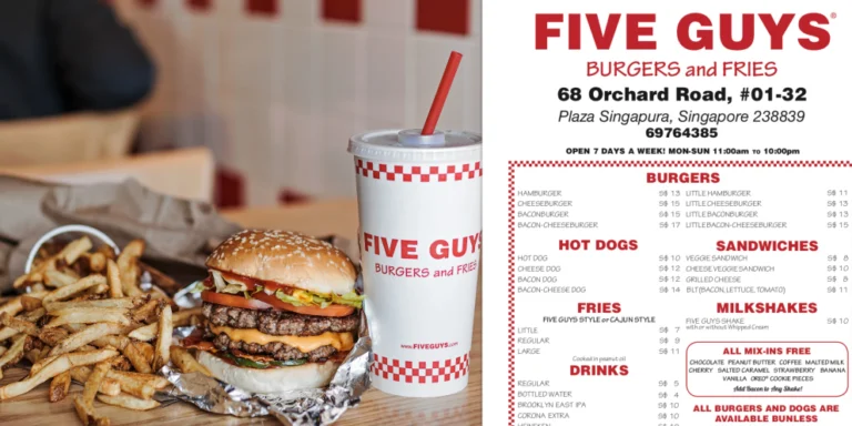 Five Guys Menu Singapore & Updated Prices List 2024