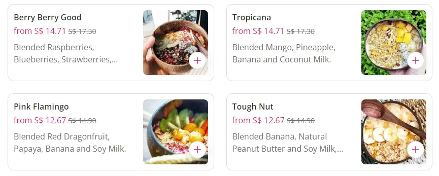 THE SOCIAL SPACE SMOOTHIE BOWLS PRICES