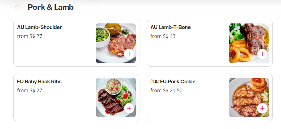 Isteaks Pork & Lamb Menu Prices