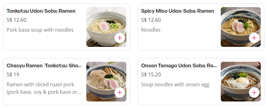 Sushi Tei Noodles Menu Prices