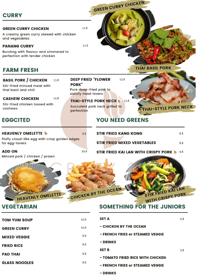 ThaiLily Restaurant menu curry