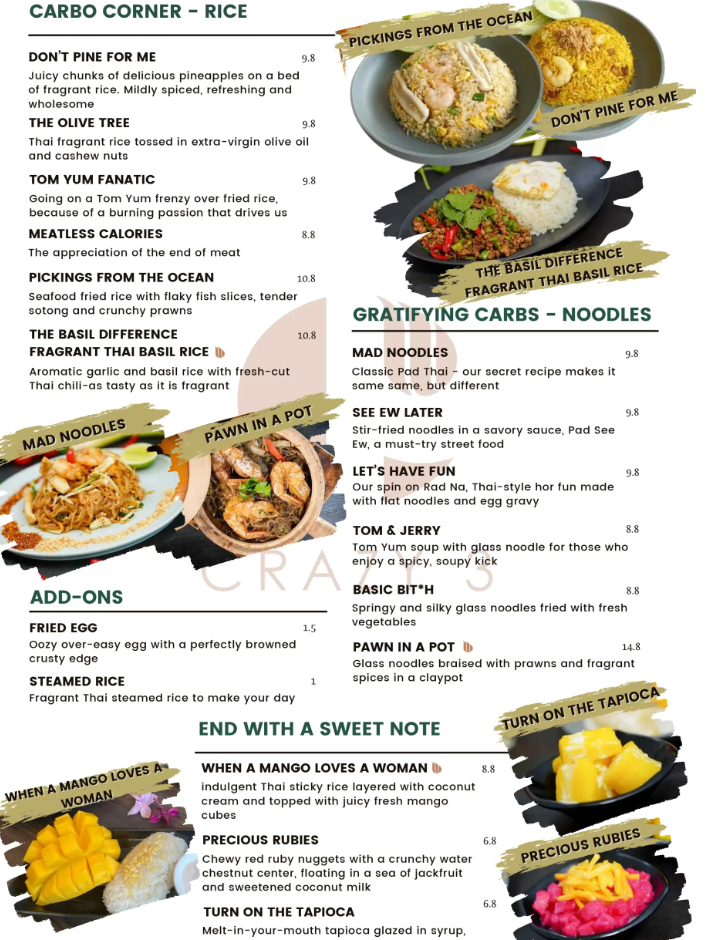 ThaiLily Restaurant menu rice