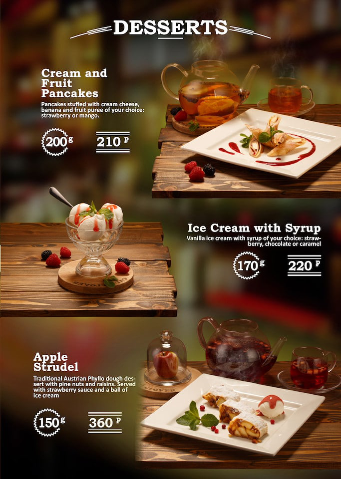 clove desserts menu