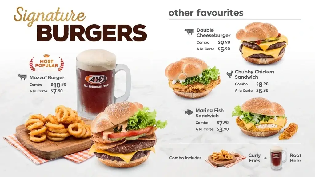 A&W Menu Singapore With Updated Prices 