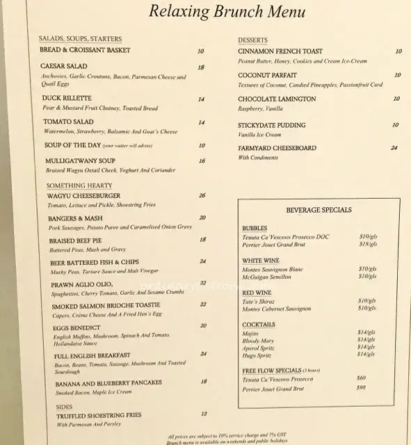 FLUTES MENU SINGAPORE & UPDATED PRICES 