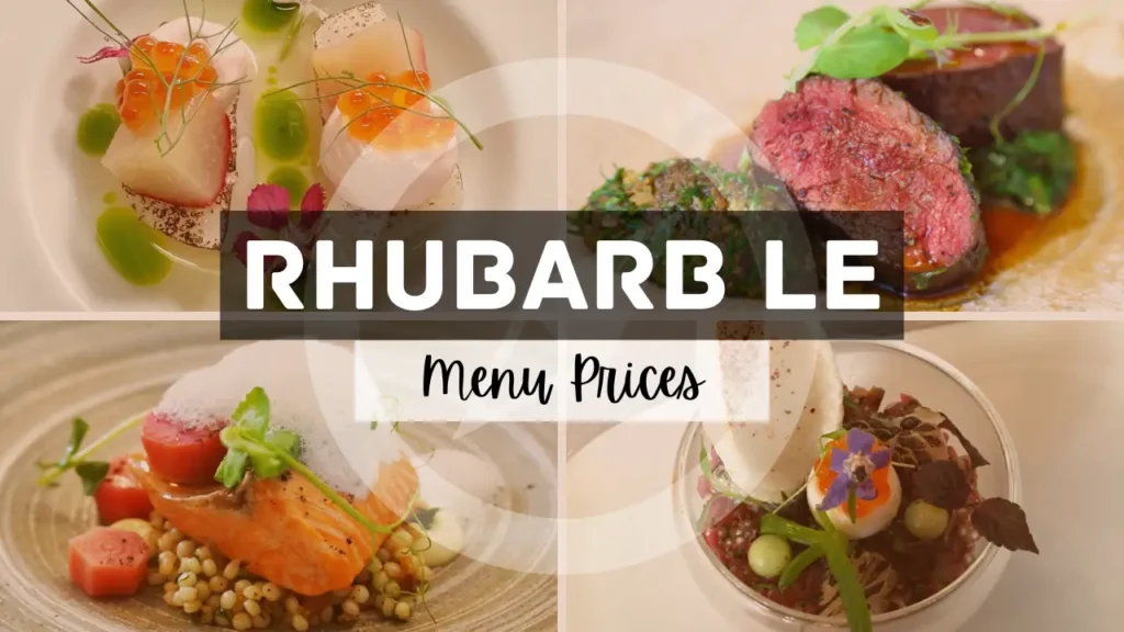 RHUBARB LE RESTAURANT MENU SINGAPORE 