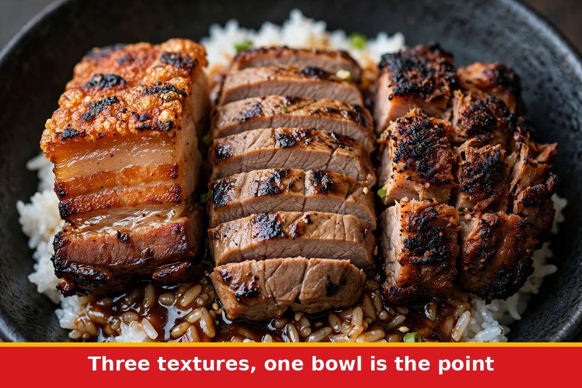 Three textures, one bowl is the point