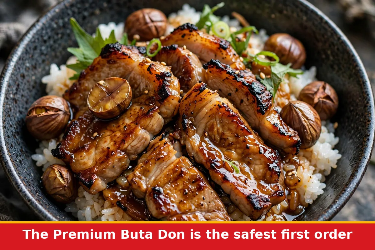 The Premium Buta Don is the safest first order