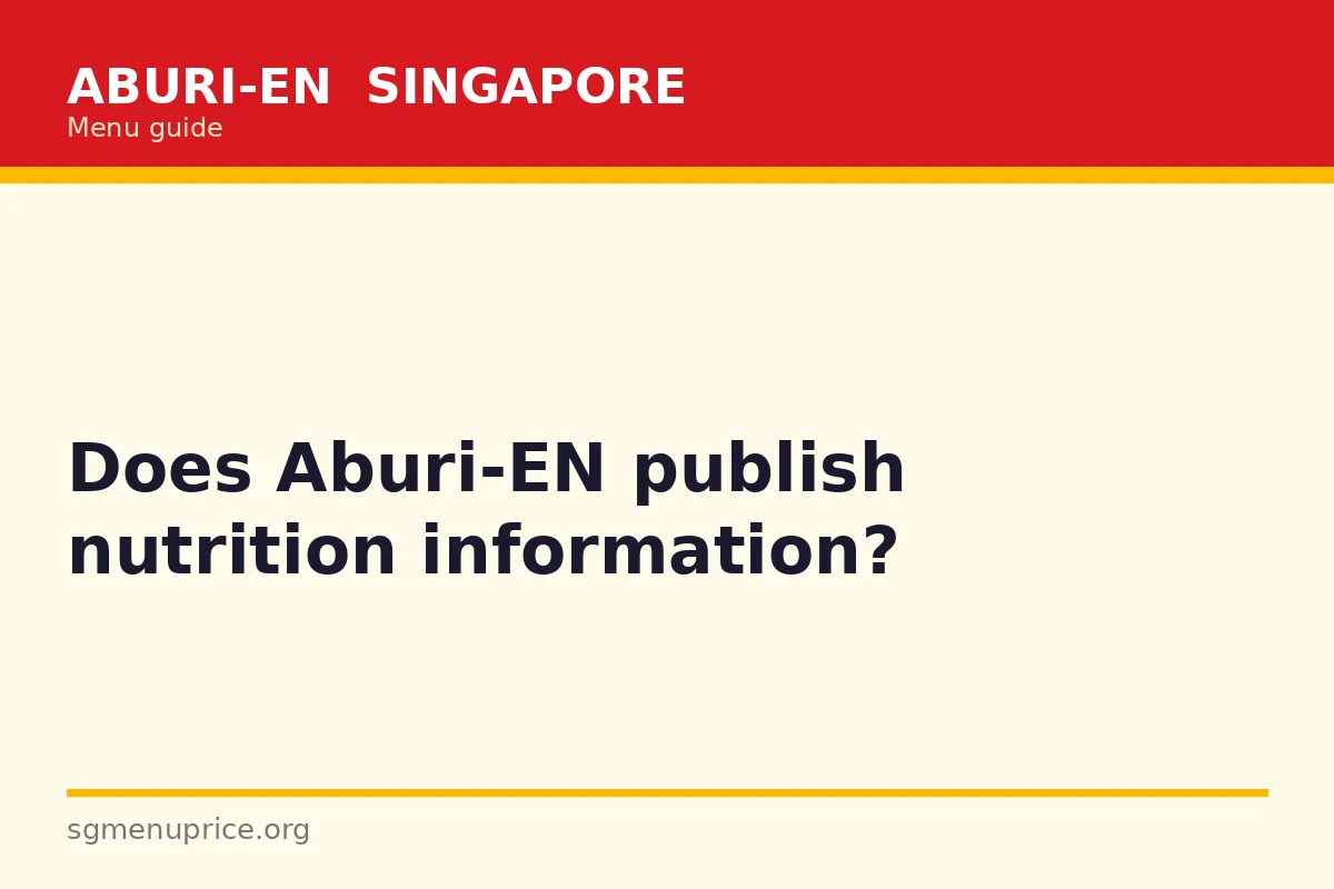 Does Aburi-EN publish nutrition information?