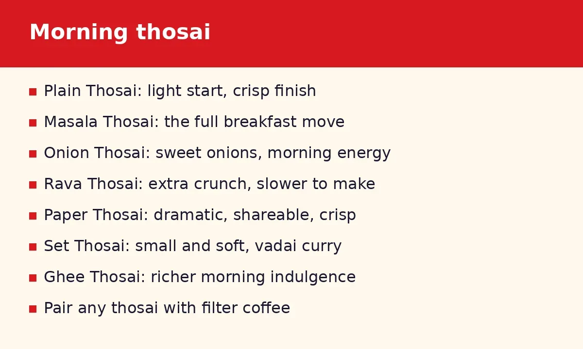Which thosai are best in the morning?