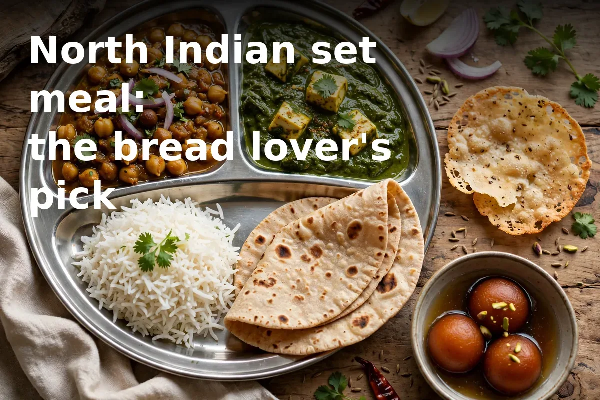 North Indian set meal: the bread lover's pick