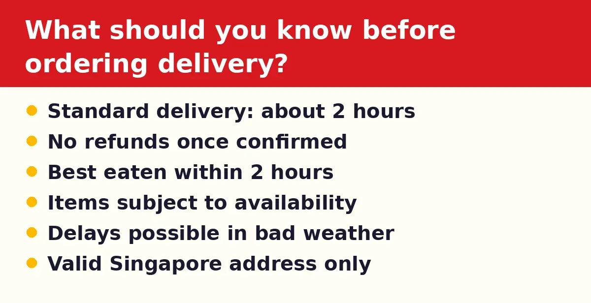 What should you know before ordering delivery?