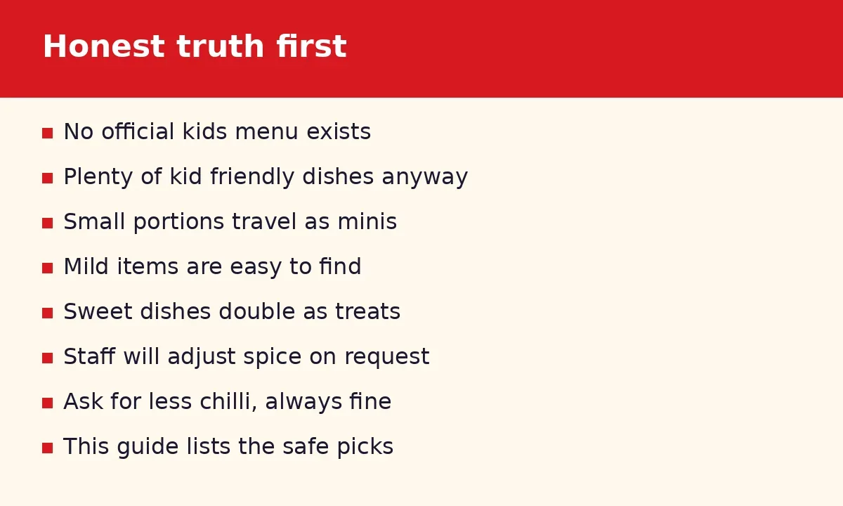 Does Ananda Bhavan have a kids menu in Singapore?