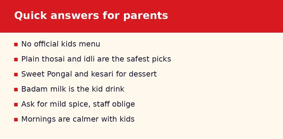 Ananda Bhavan kids menu FAQ