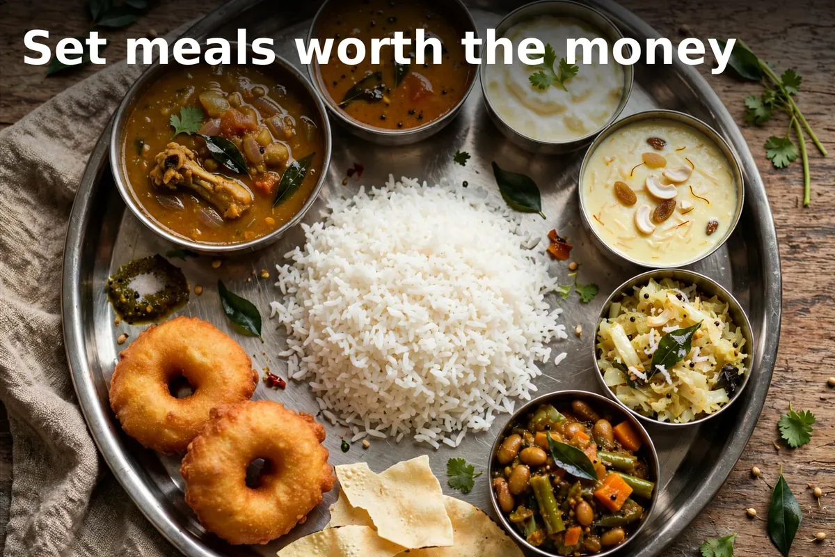 Set meals worth the money