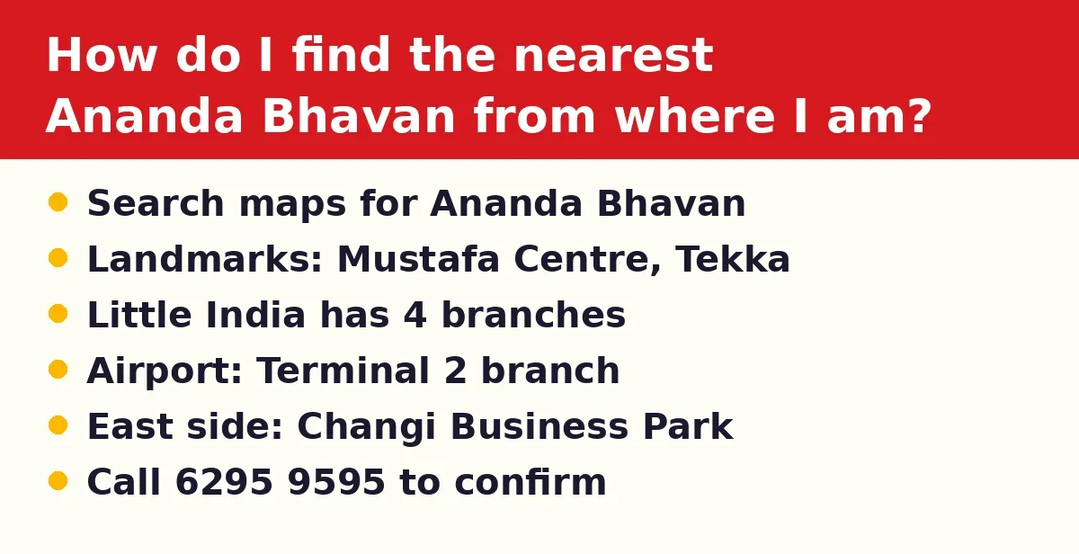 How do I find the nearest Ananda Bhavan from where I am?