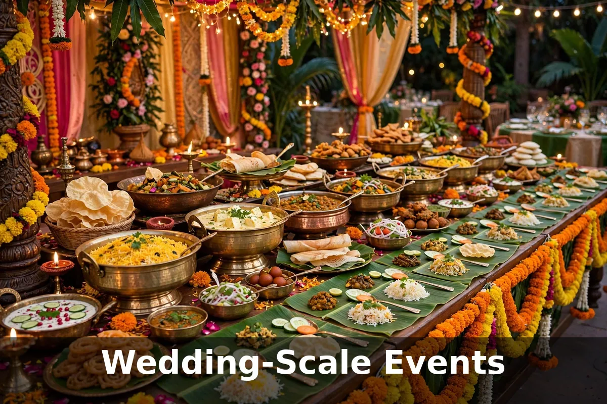 Wedding-scale events: tastings and 30-day quotes