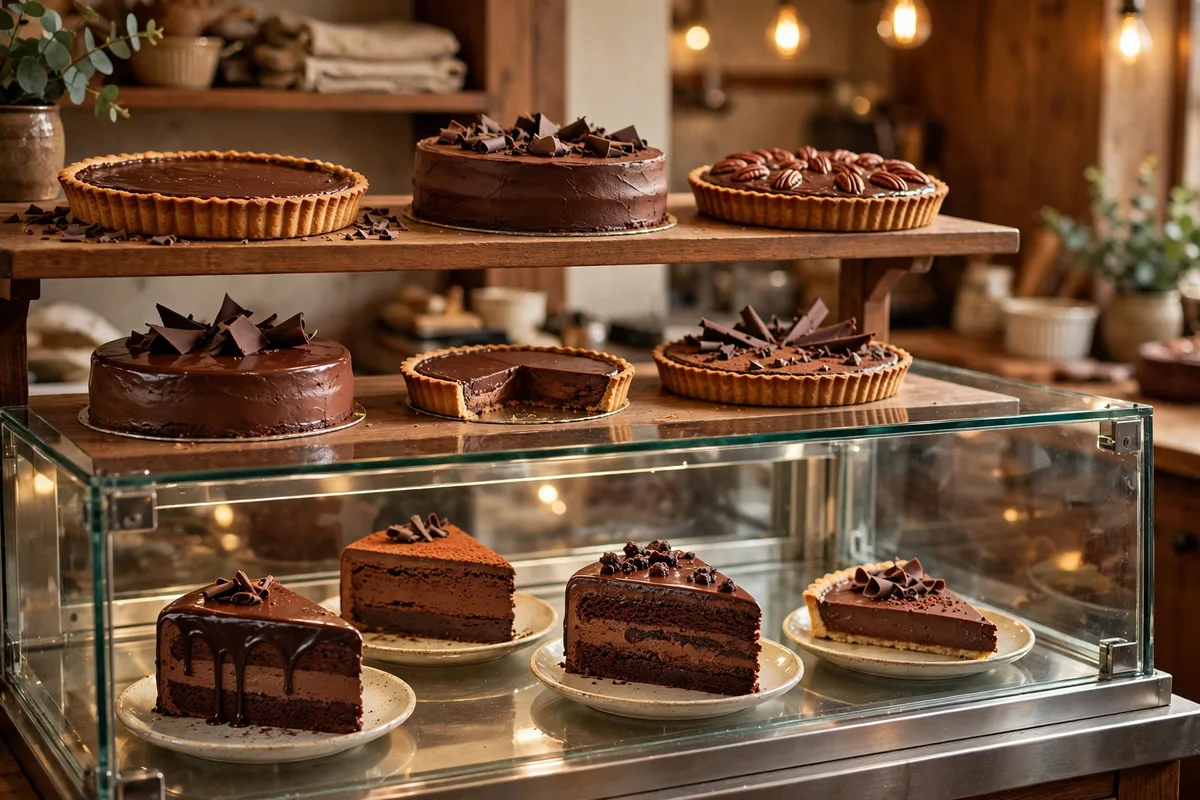 What is on the Awfully Chocolate menu card?