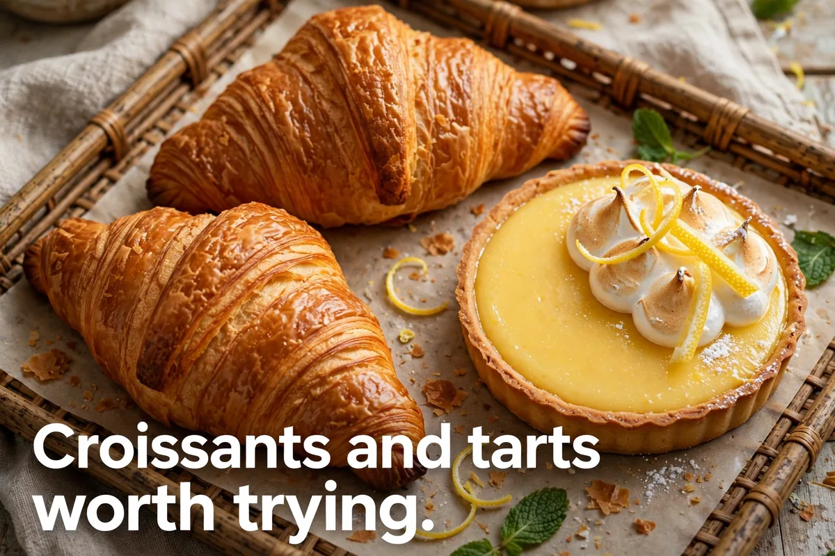 Croissants and tarts worth trying