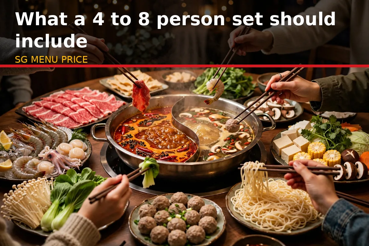 What a 4 to 8 person set should include