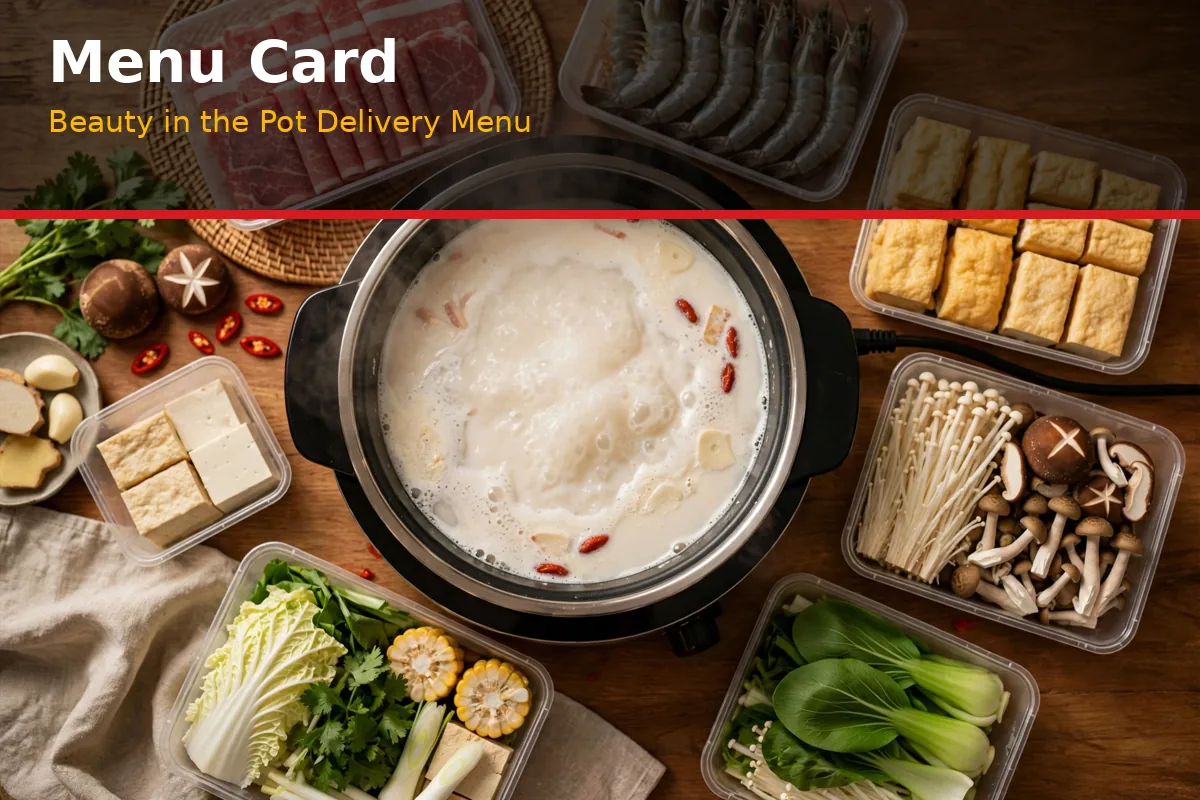 How does the beauty in the pot delivery menu work?
