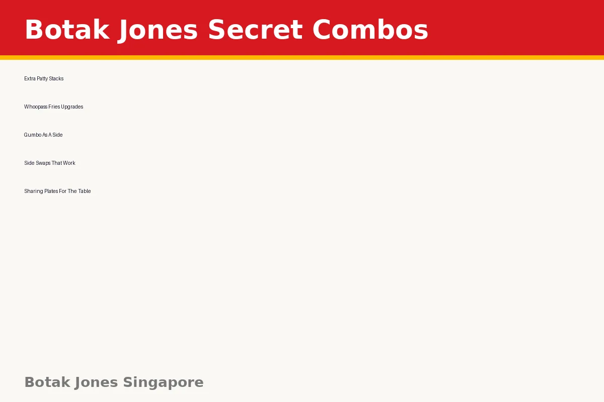Does Botak Jones have a secret menu? Botak Jones secret combos card with stacks, fries and swaps
