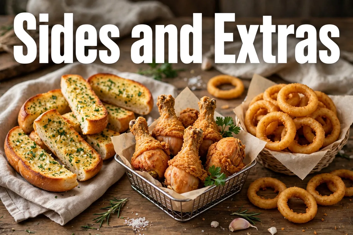 What sides and extras can you add?