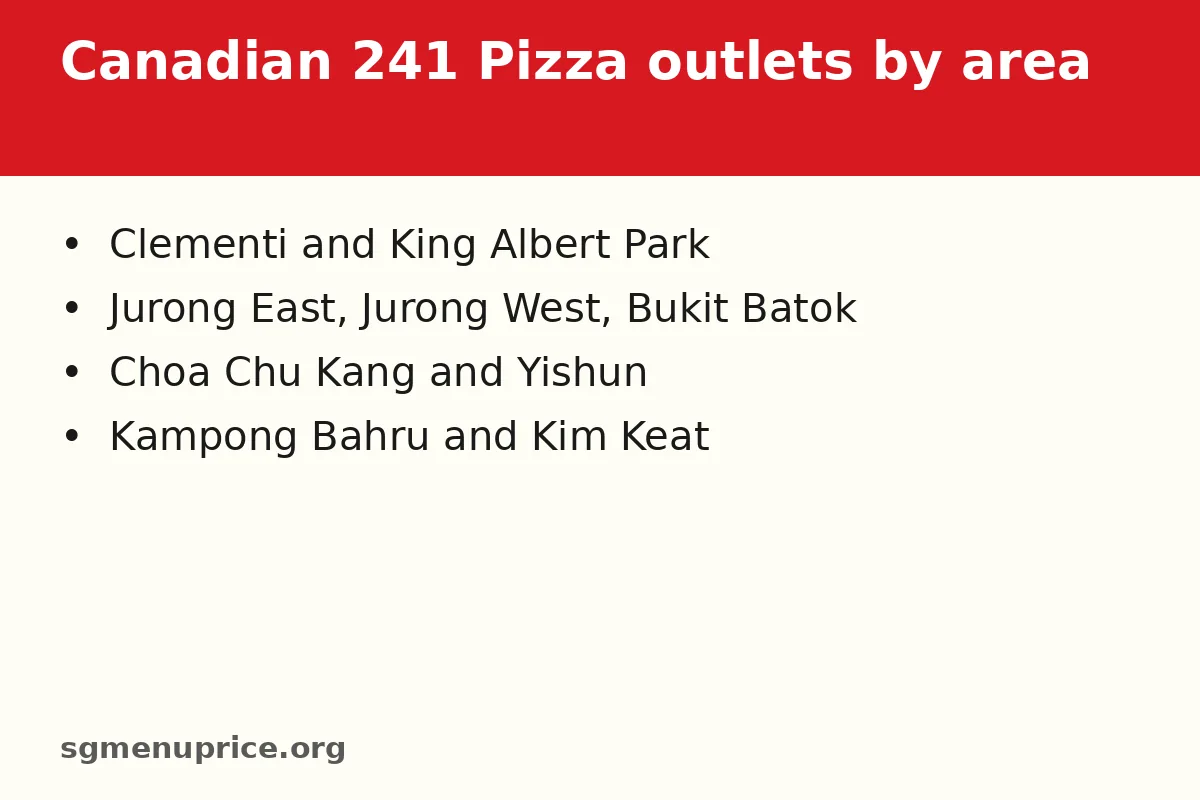 Which Canadian 241 Pizza outlets are near me?