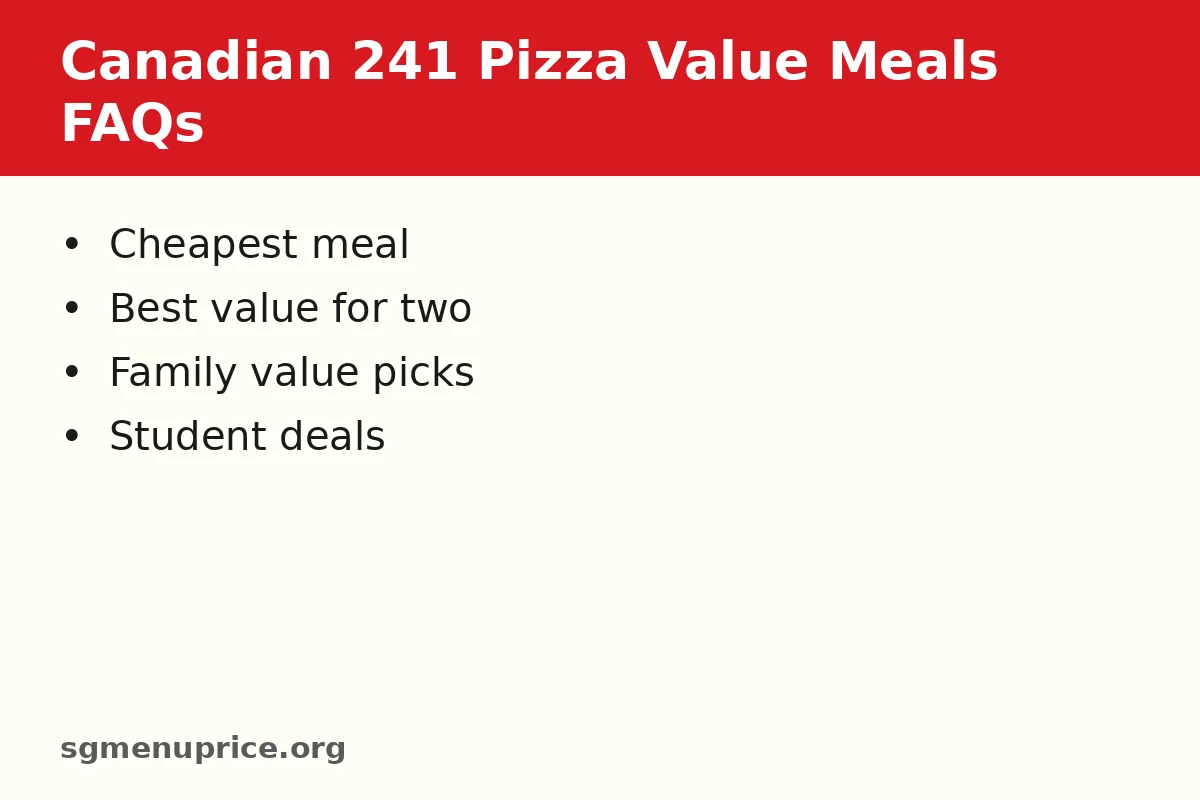 Canadian 241 Pizza Value Meals FAQ