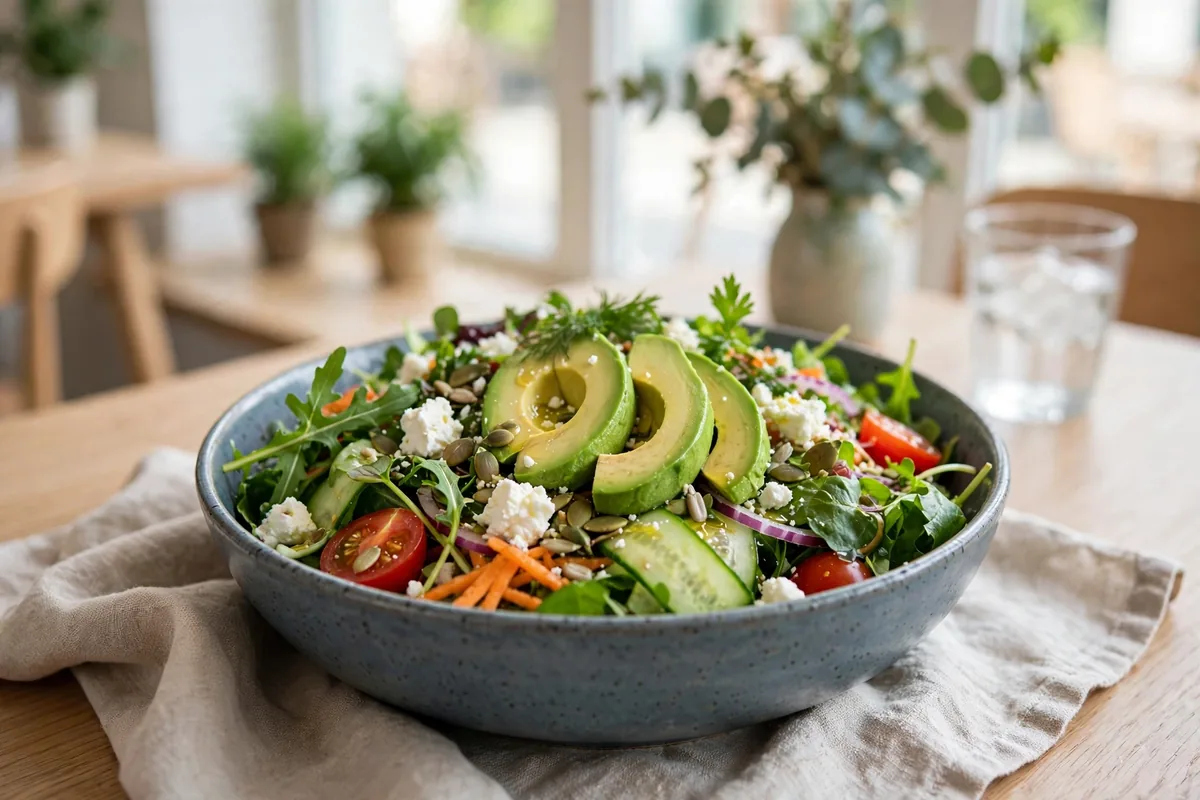 What salads and greens can I order at Cedele?