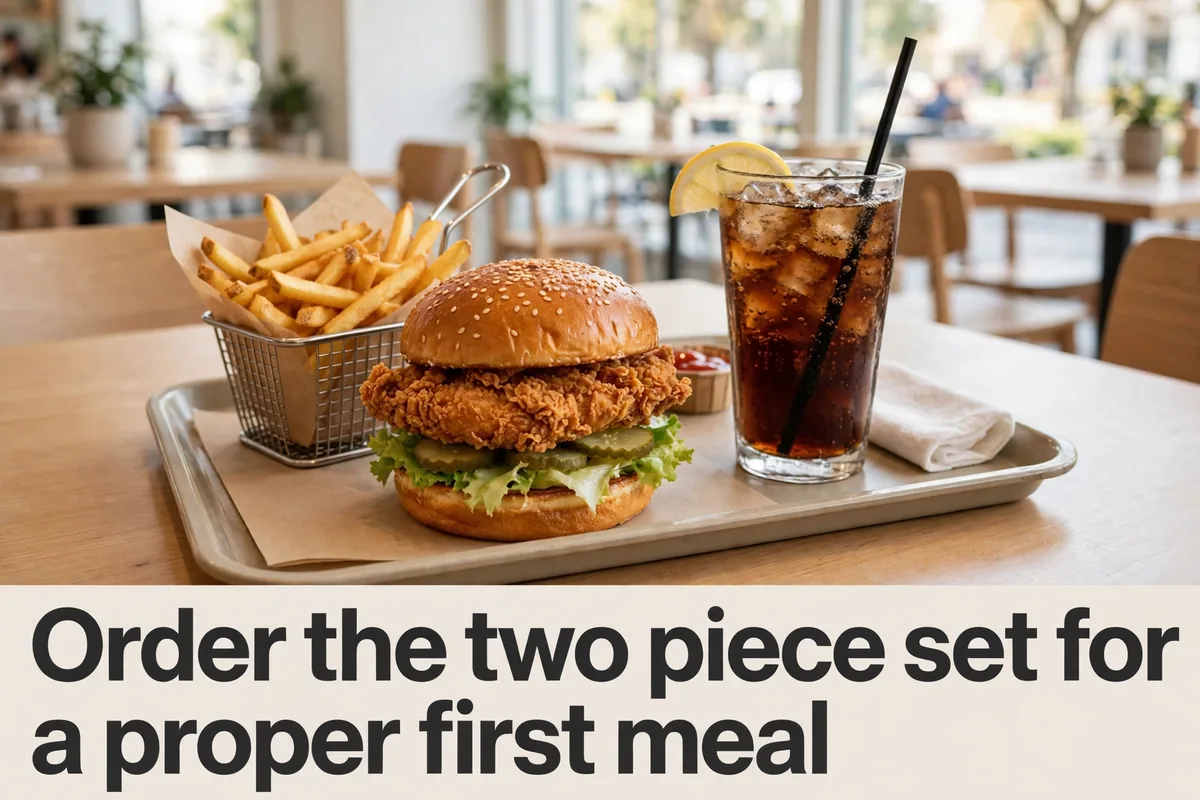 Order the two-piece set for a proper first meal