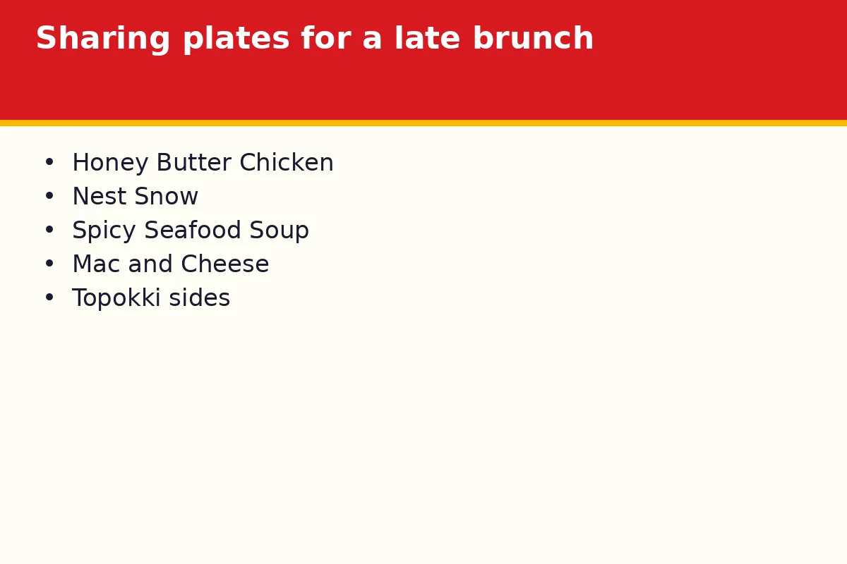 What sharing plates work for a late brunch?