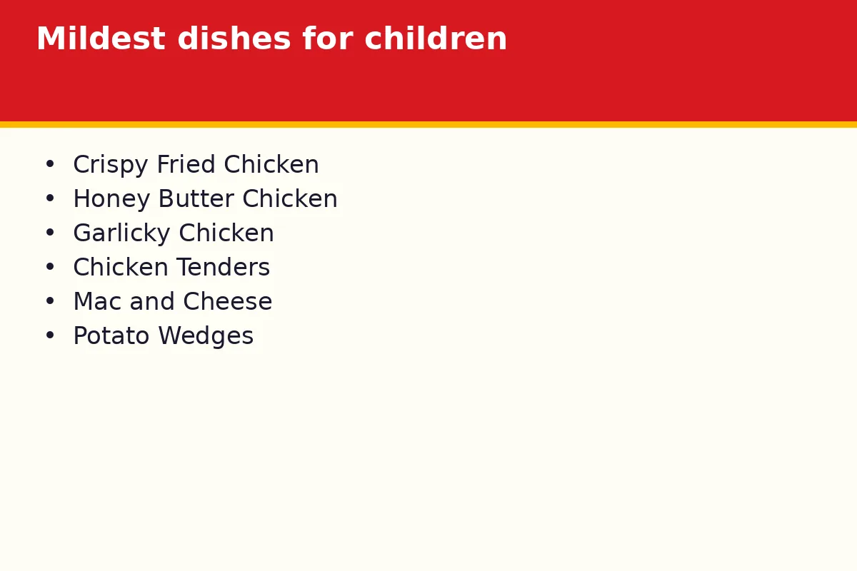What are the mildest dishes for children?