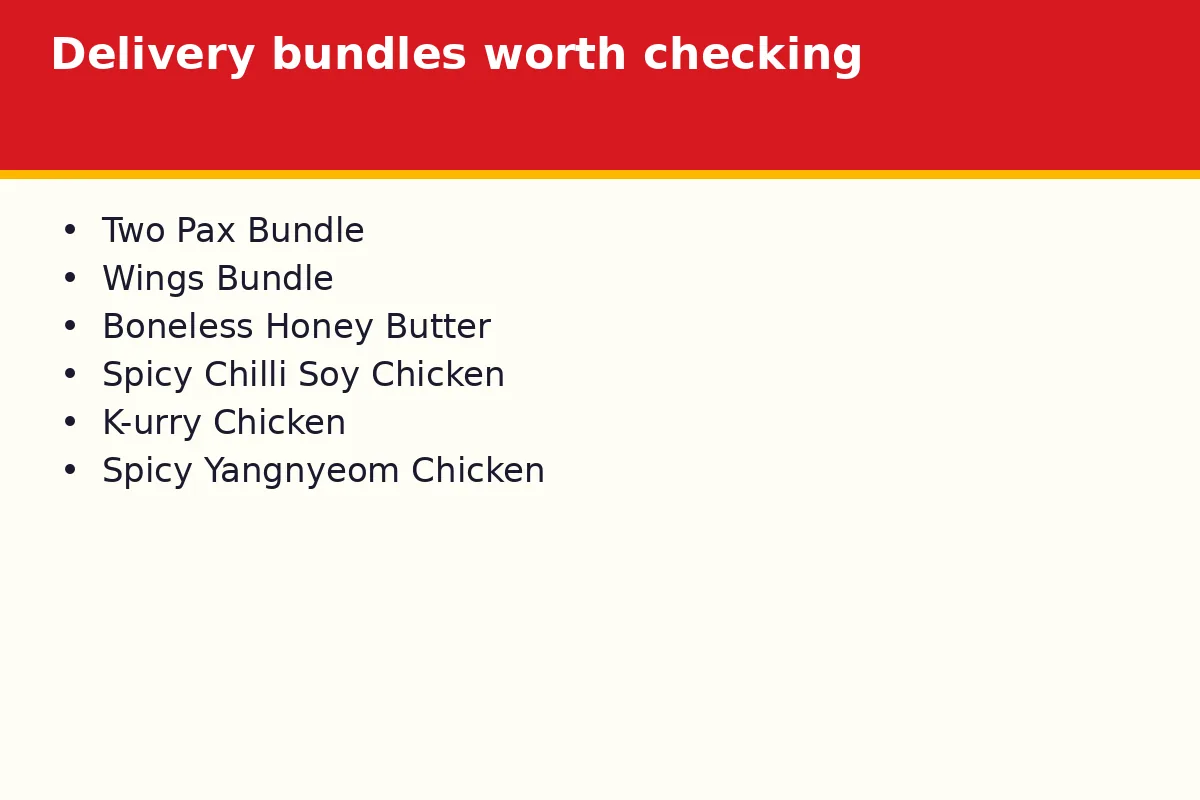 What delivery bundles can you check instead?
