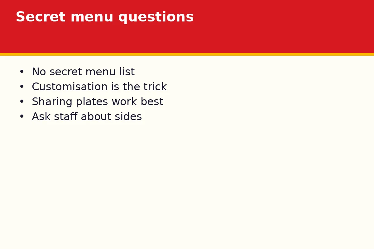 Chir Chir Secret Menu FAQ