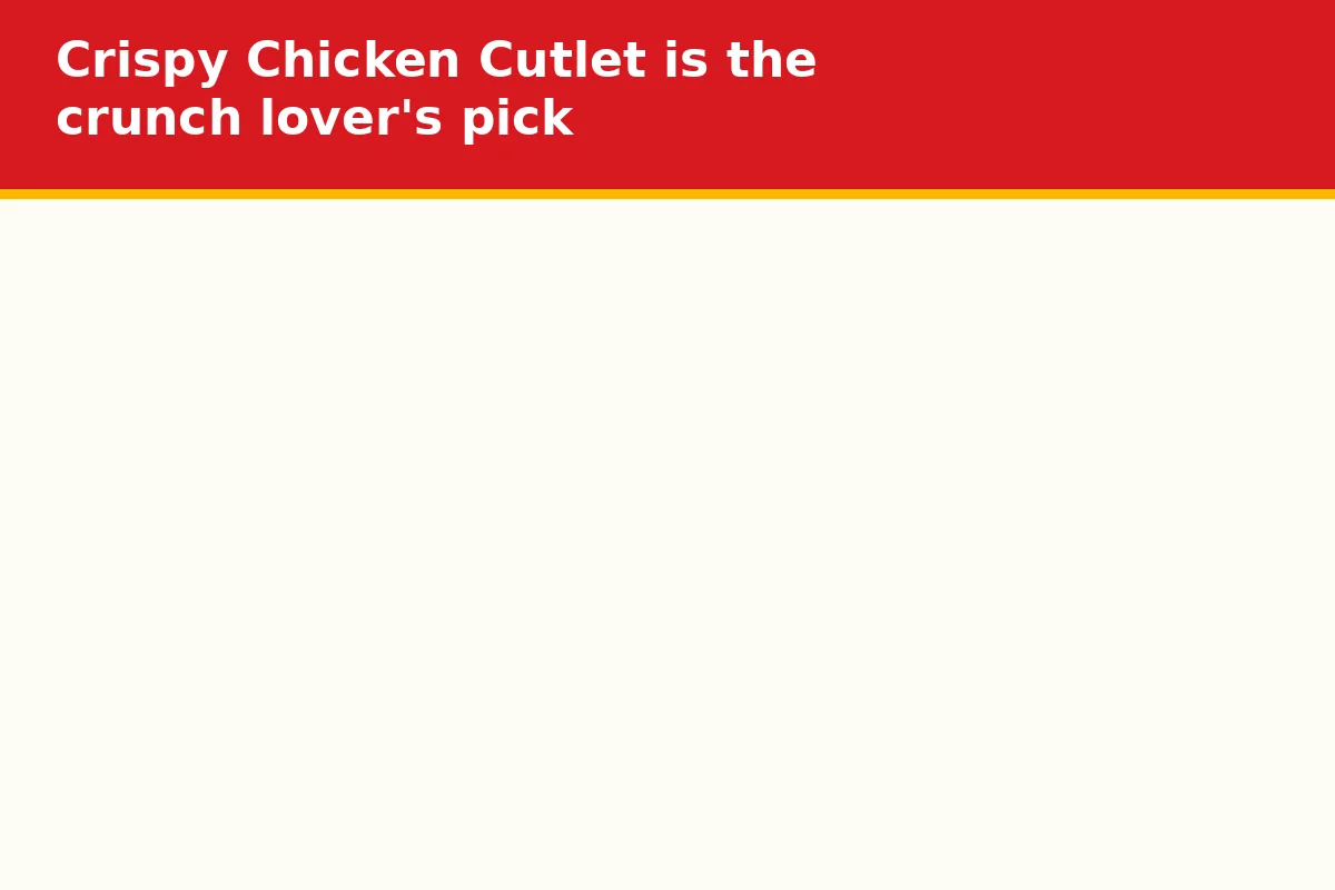 Crispy Chicken Cutlet is the crunch lover's pick