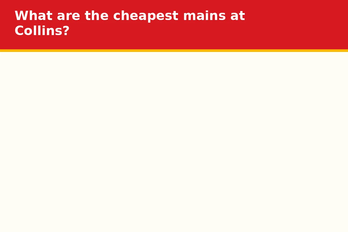 What are the cheapest mains at Collins?