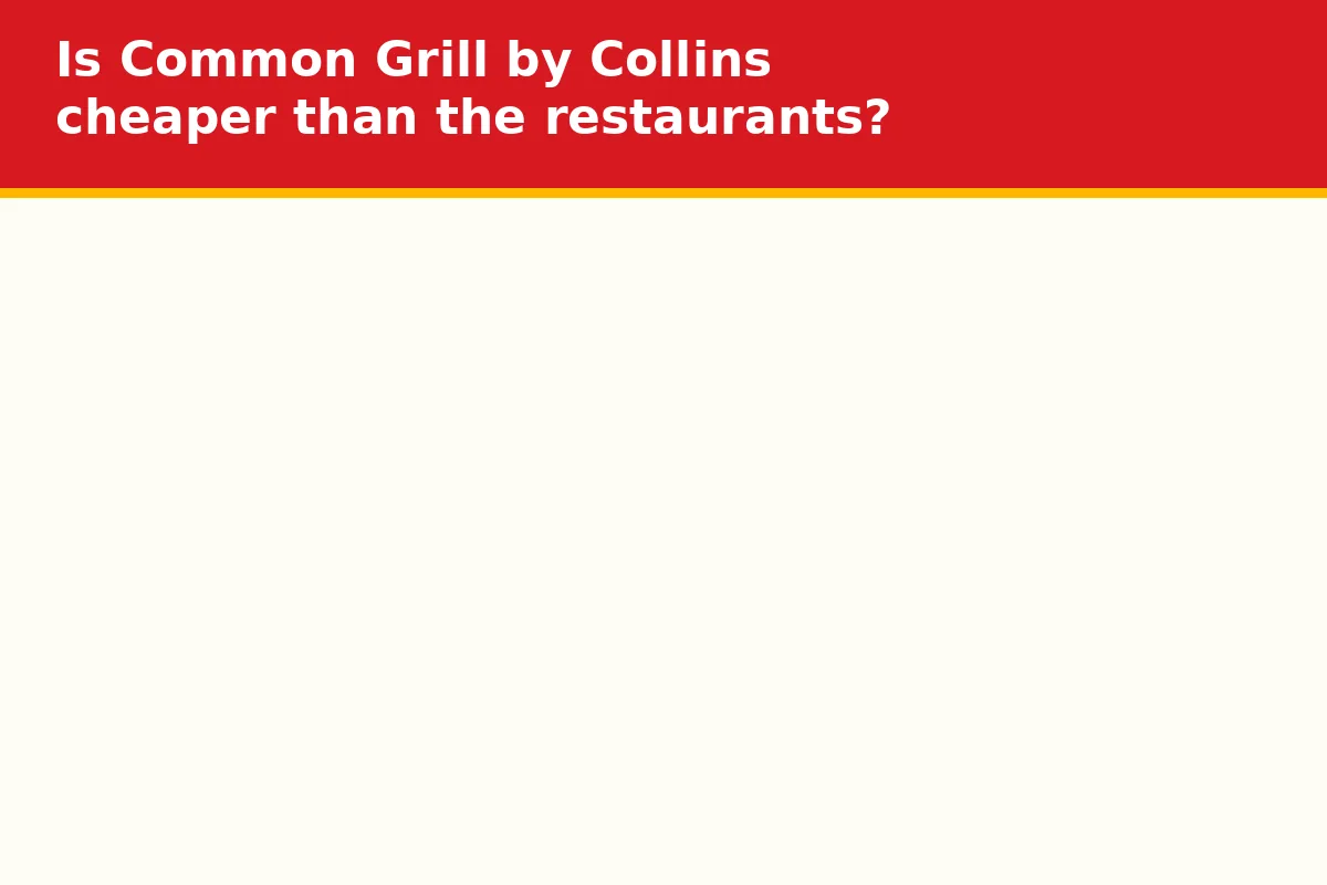 Is Common Grill by Collins cheaper than the restaurants?