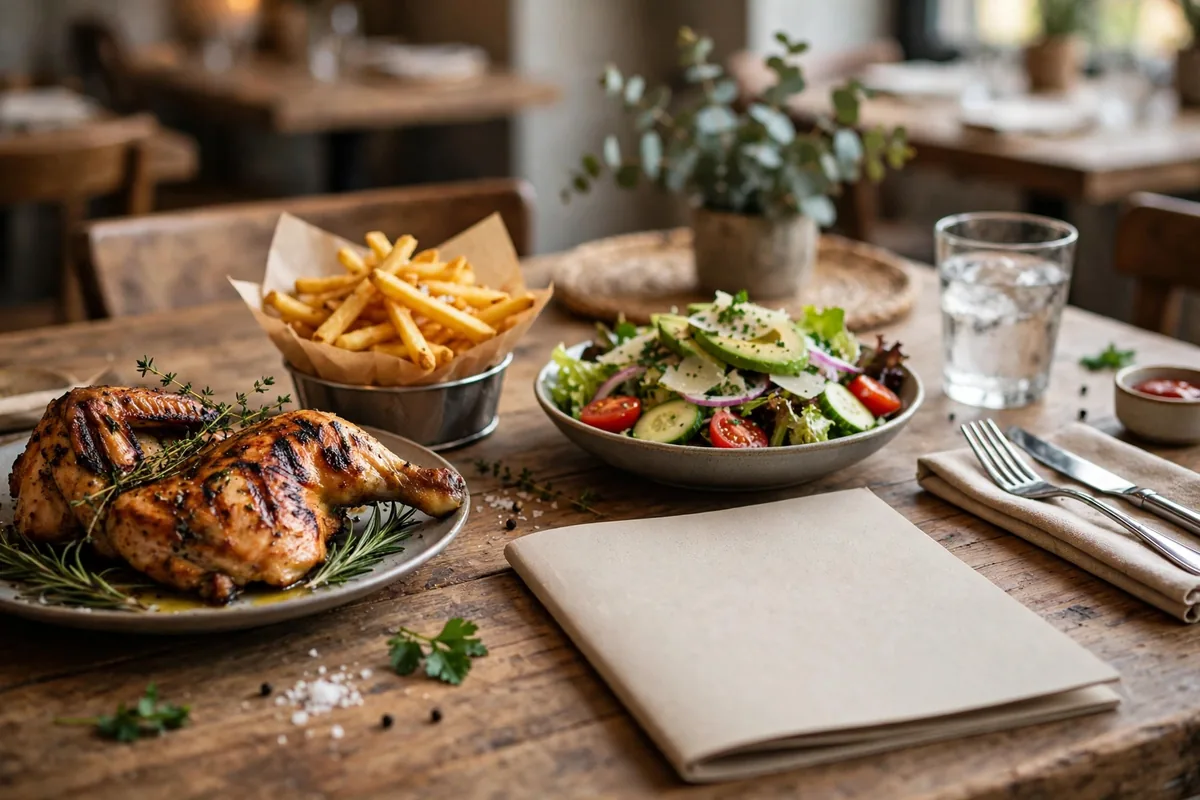 What is on the Collins menu card?