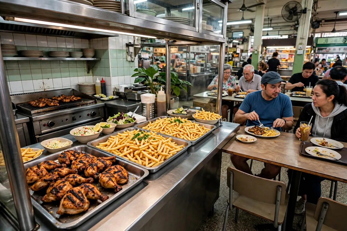 Does the Collins menu card differ at Common Grill stalls?