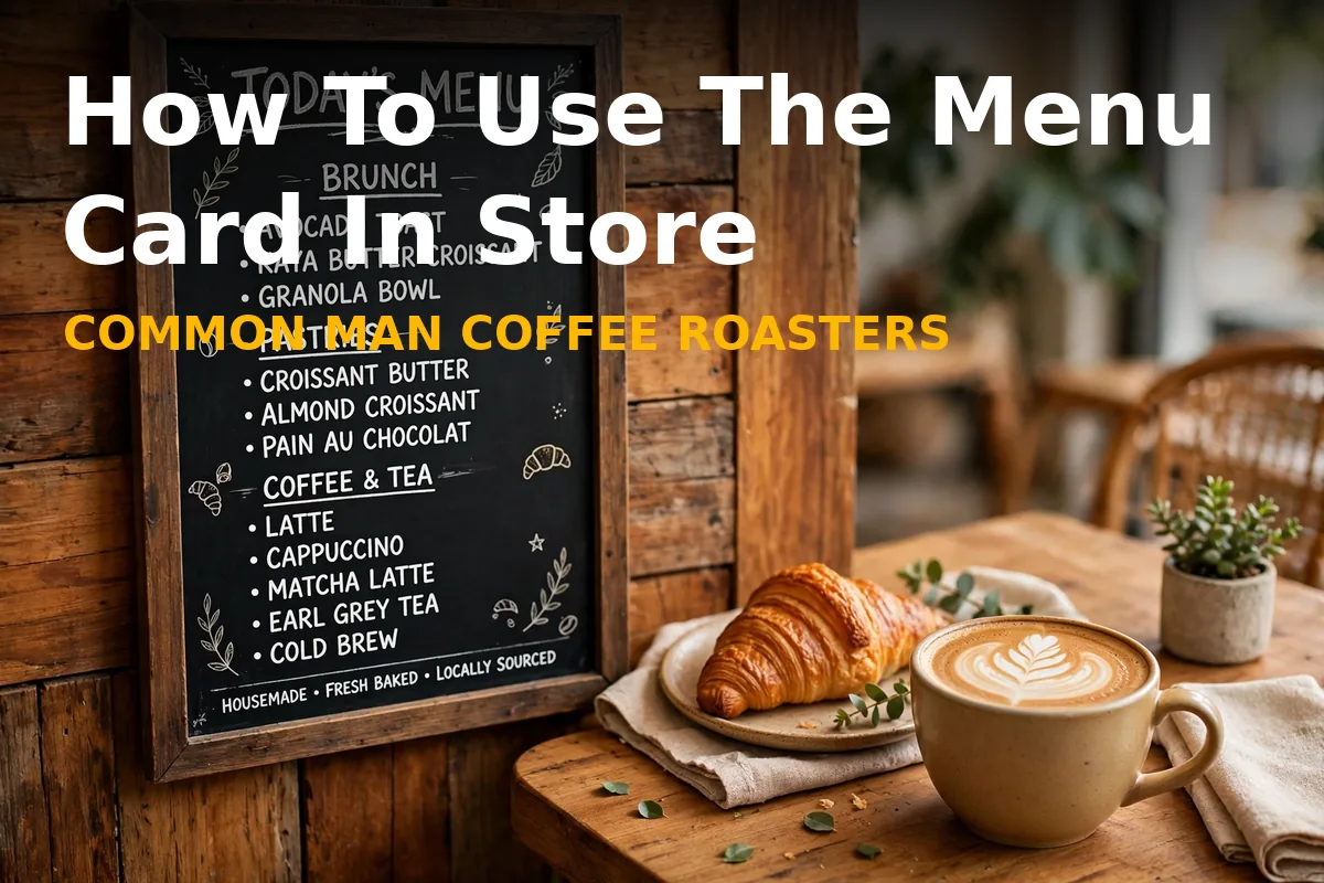 How To Use The Menu Card In Store