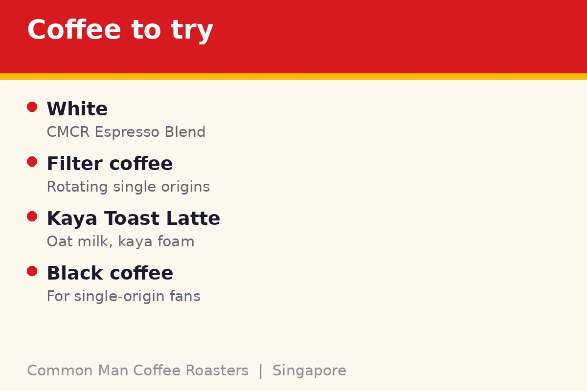 What coffee does Common Man Coffee Roasters serve?