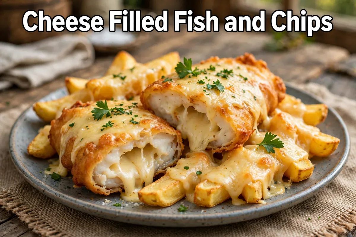 Cheese Filled Fish and Chips