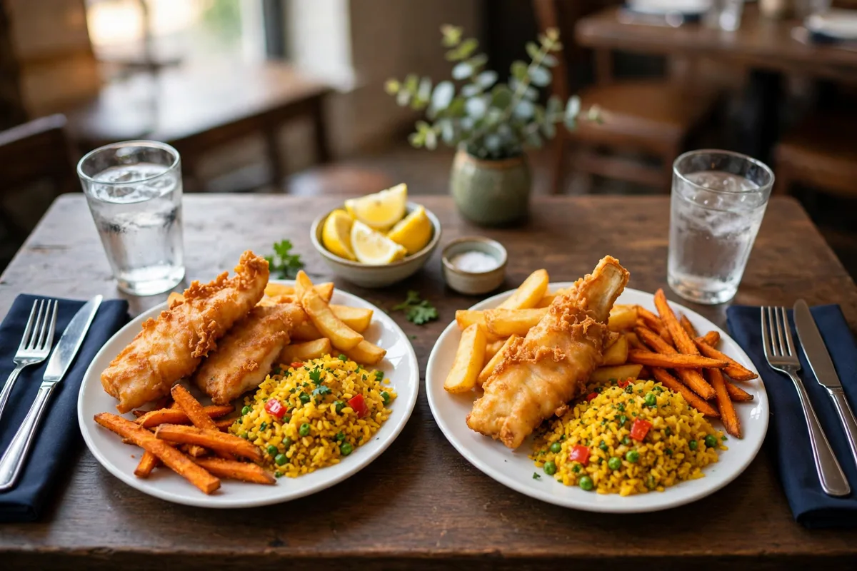 What is in the Fish & Co seafood platter combo?
