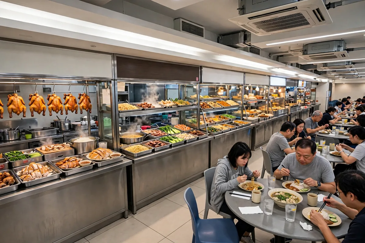 What is on the FoodFare menu in Singapore?